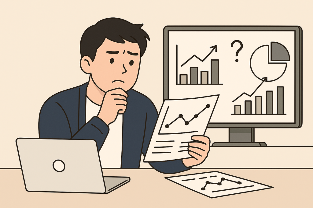 고민하는 남자 사장님